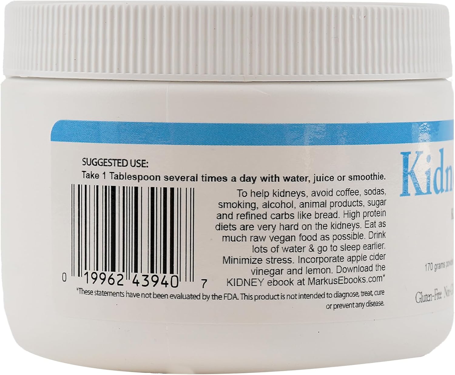 Kidney Health Powder with Nettle Leaf, Asparagus, Chanca Piedra - Boosts Energy & Hair Growth, Promotes Urinary Health