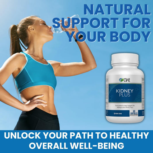 Kidney Plus 600mg Capsules with Cranberry Extract, Astragalus Root, Java Tea-Leaf & Antioxidants for Healthy Kidney Function & Urinary Tract Wellness, 60 Count