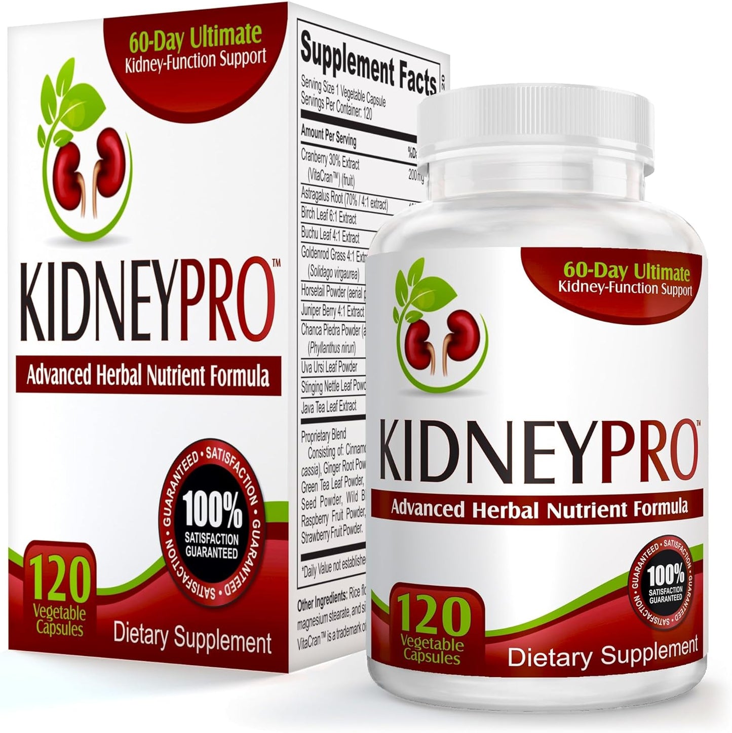 Kidney-Pro: Comprehensive 21-in-1 Kidney Health Supplement for Total Kidney Support - 120 Capsules