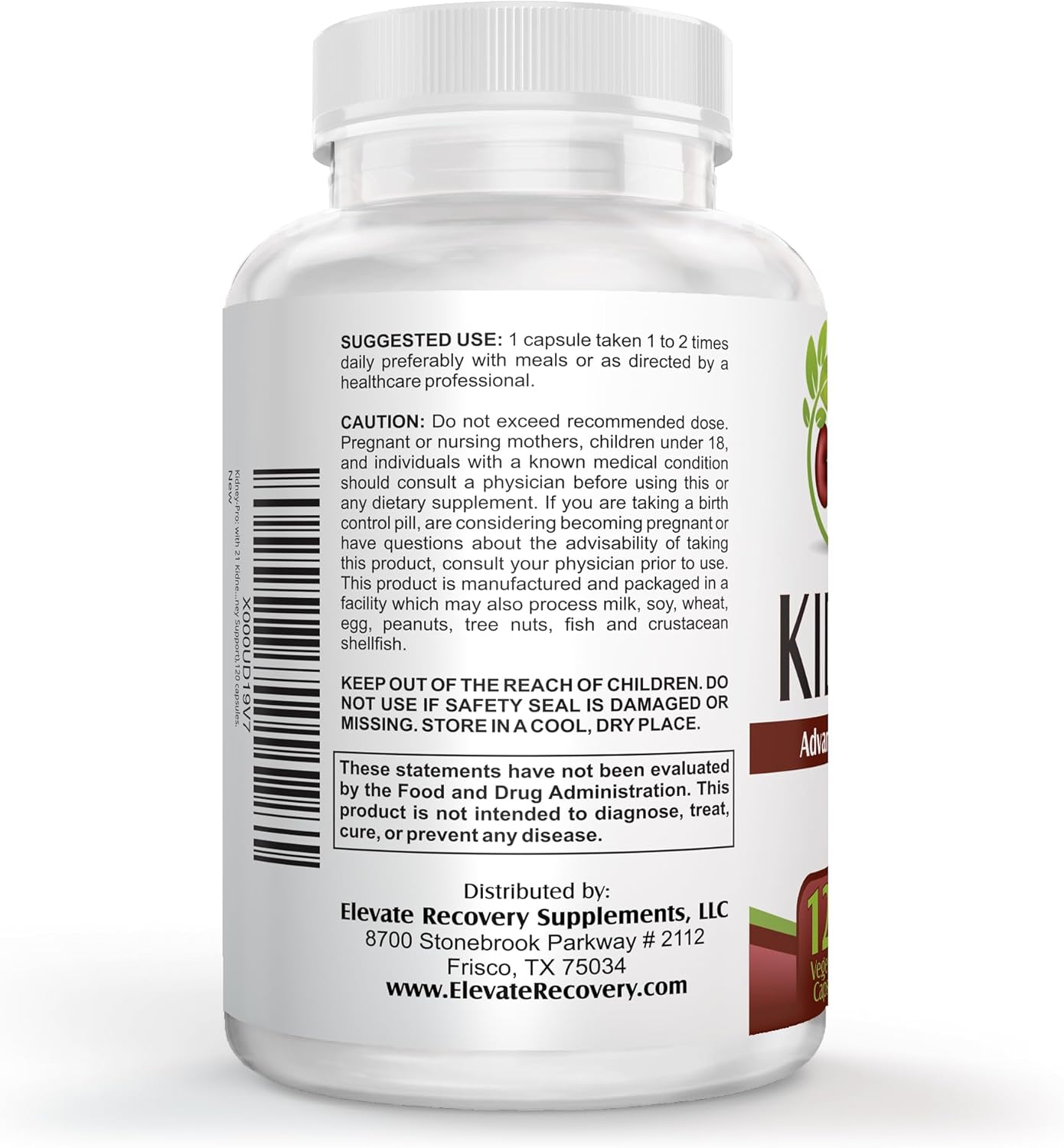Kidney-Pro: Comprehensive 21-in-1 Kidney Health Supplement for Total Kidney Support - 120 Capsules