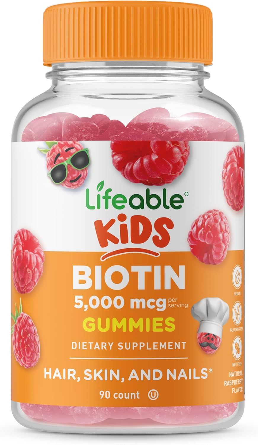 Kids Biotin and Probiotic Gummies Bundle - Delicious Vitamin Supplement, Gluten-Free, Non-GMO, Chewable Gummy with 2 Billion CFU