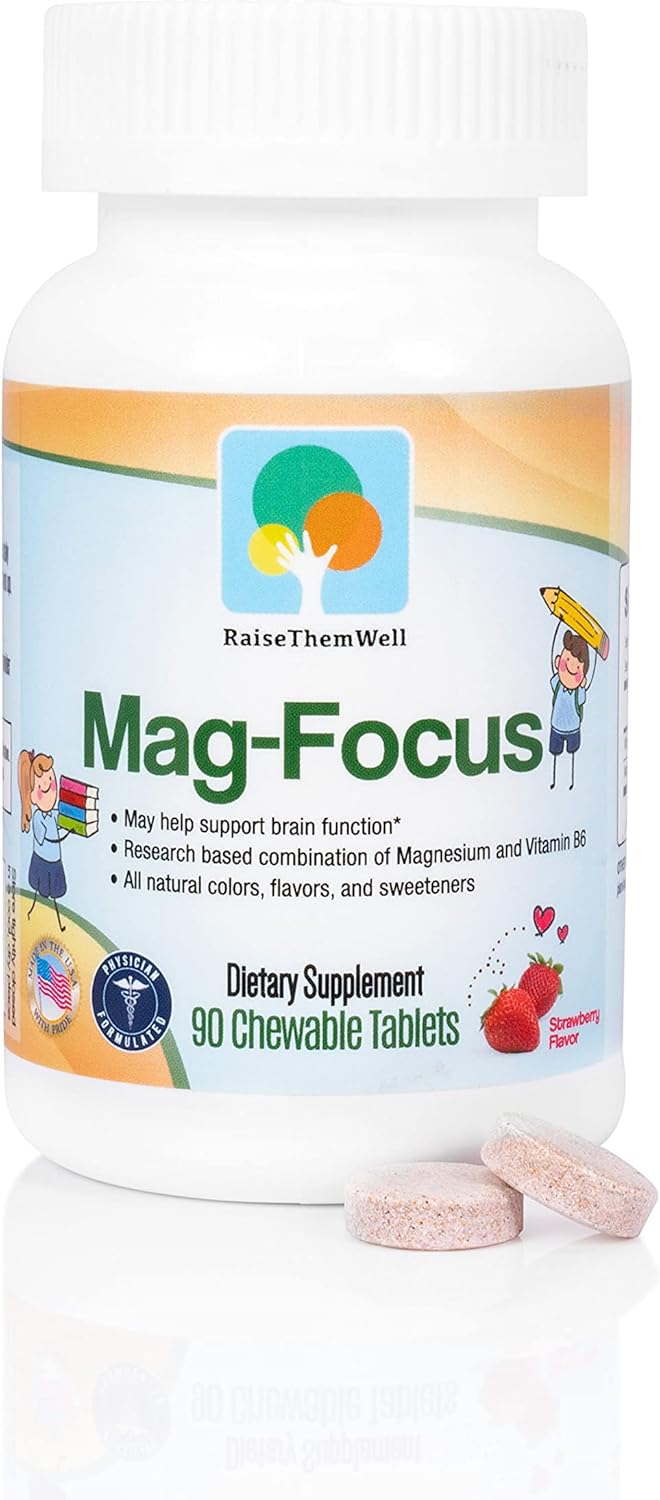 Kids Bundle: Natural Strawberry Magnesium Focus Supplement & Safe Magnesium Oil Balm