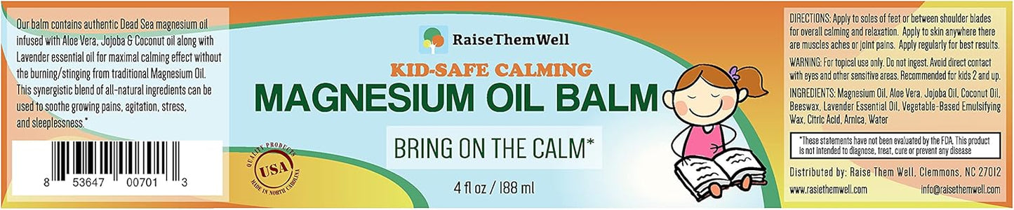 Kids Bundle: Natural Strawberry Magnesium Focus Supplement & Safe Magnesium Oil Balm