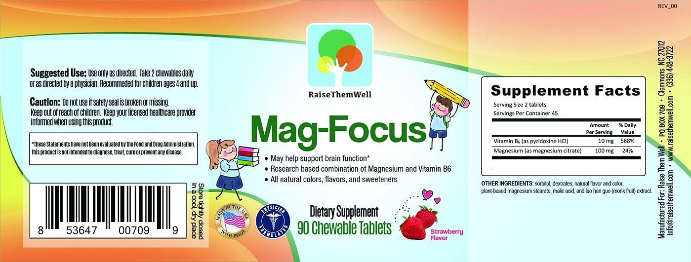 Kids Bundle: Natural Strawberry Magnesium Focus Supplement & Safe Magnesium Oil Balm
