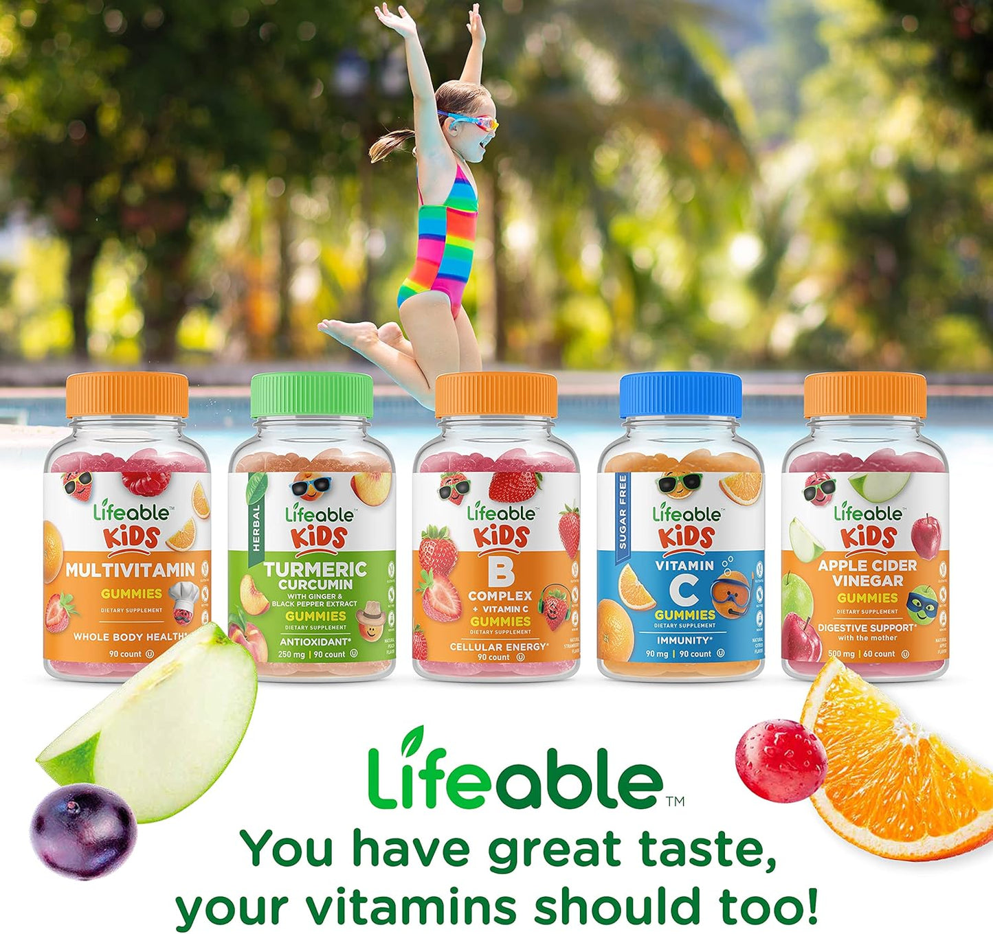 Kids Bundle: Tasty Sugar-Free Vitamin B12 + Prebiotic Fiber Gummies - Gluten & GMO Free, Chewable Supplement