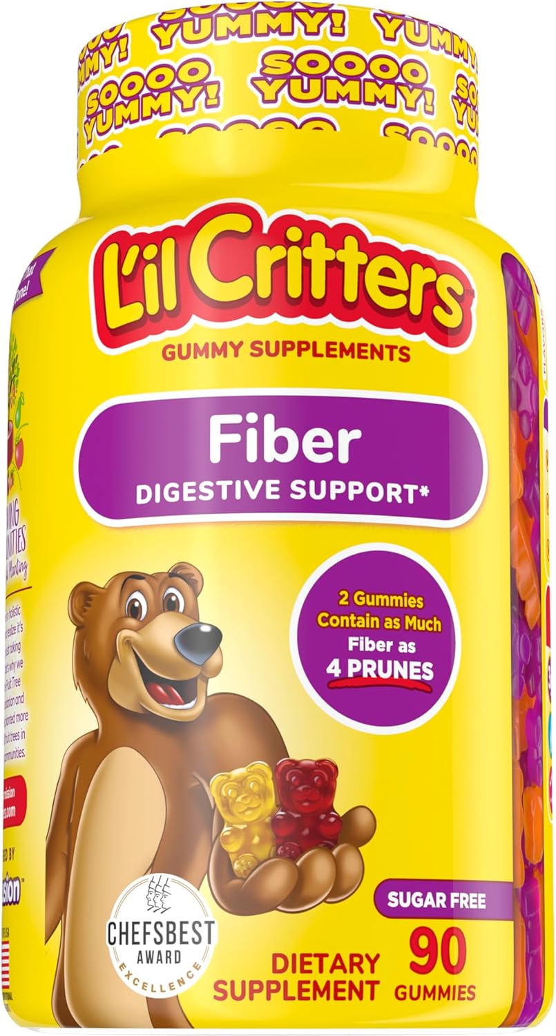 Kids Fiber Gummy Supplement & Curly Hair Detangler Bundle: Lil Critters Digestive Support Gummies + So Cozy Leave-in Conditioner Spray