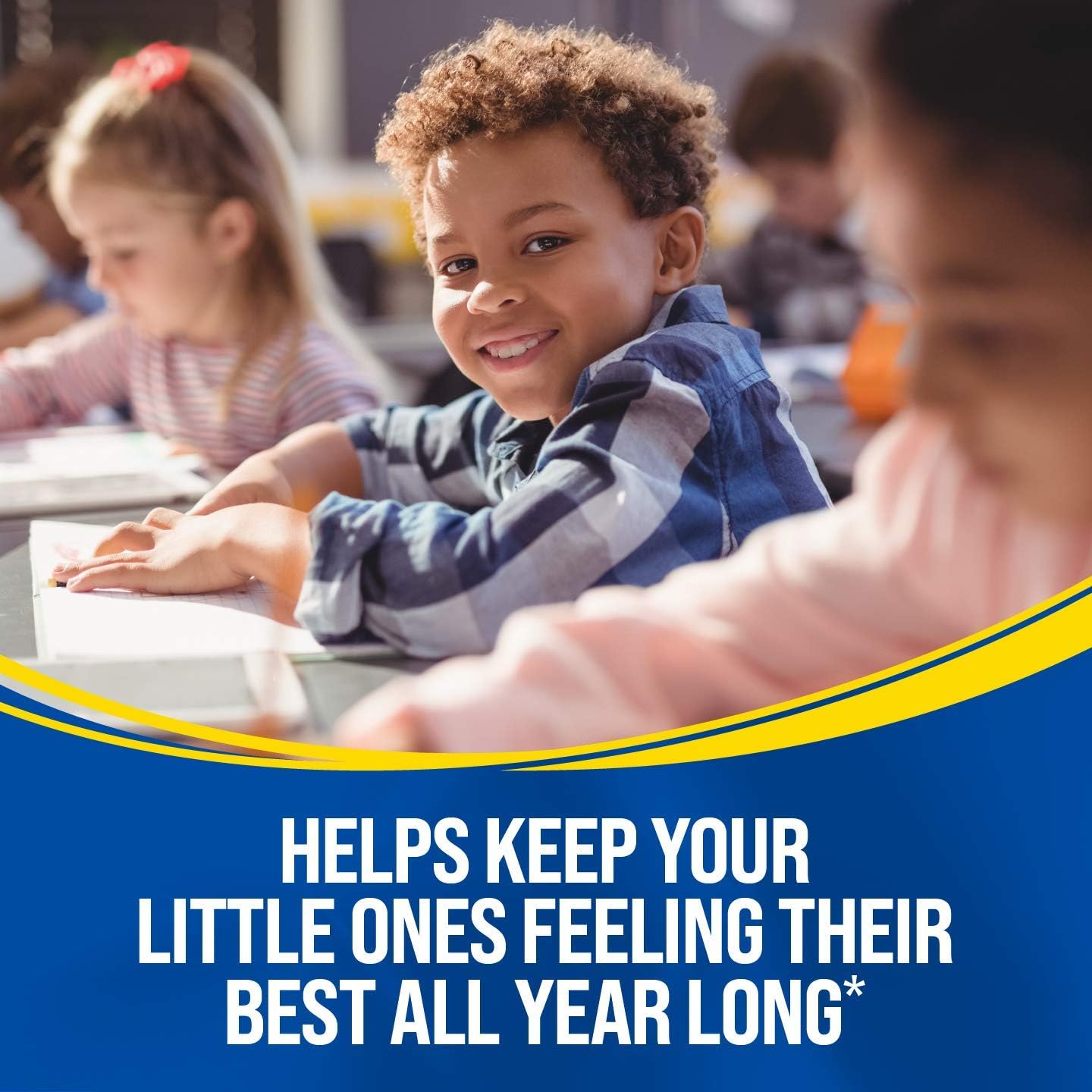 Kids Immune Defense Probiotic with Vitamin C, D, Zinc + Elderberry Chewables - Non-GMO, 4-in-1 Support, 30 Count