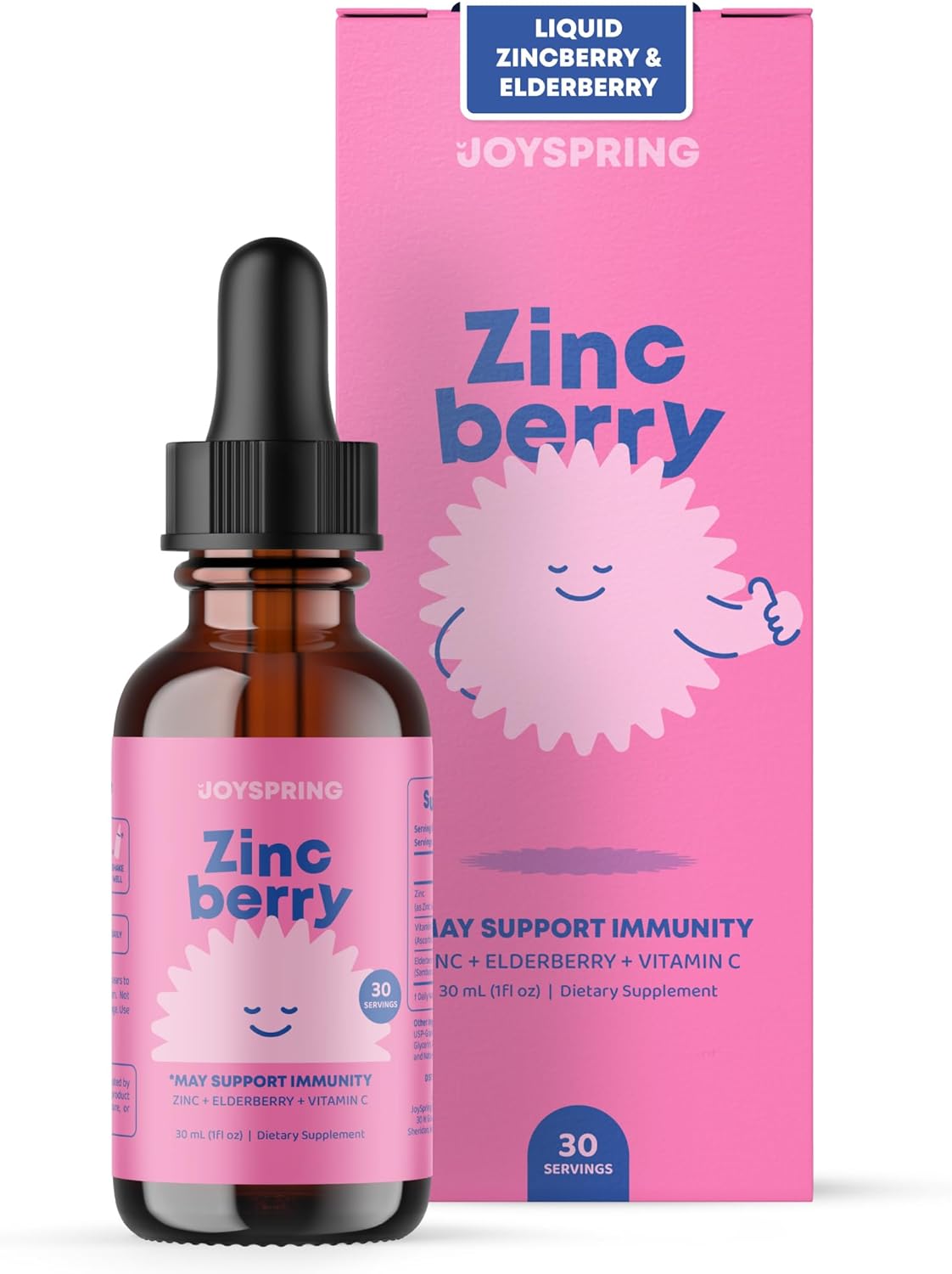 Kids Immunity Support Bundle: Vitamin D & Zinc Liquid Drops | JoySpring Natural Non-GMO Vegan Supplements for Health