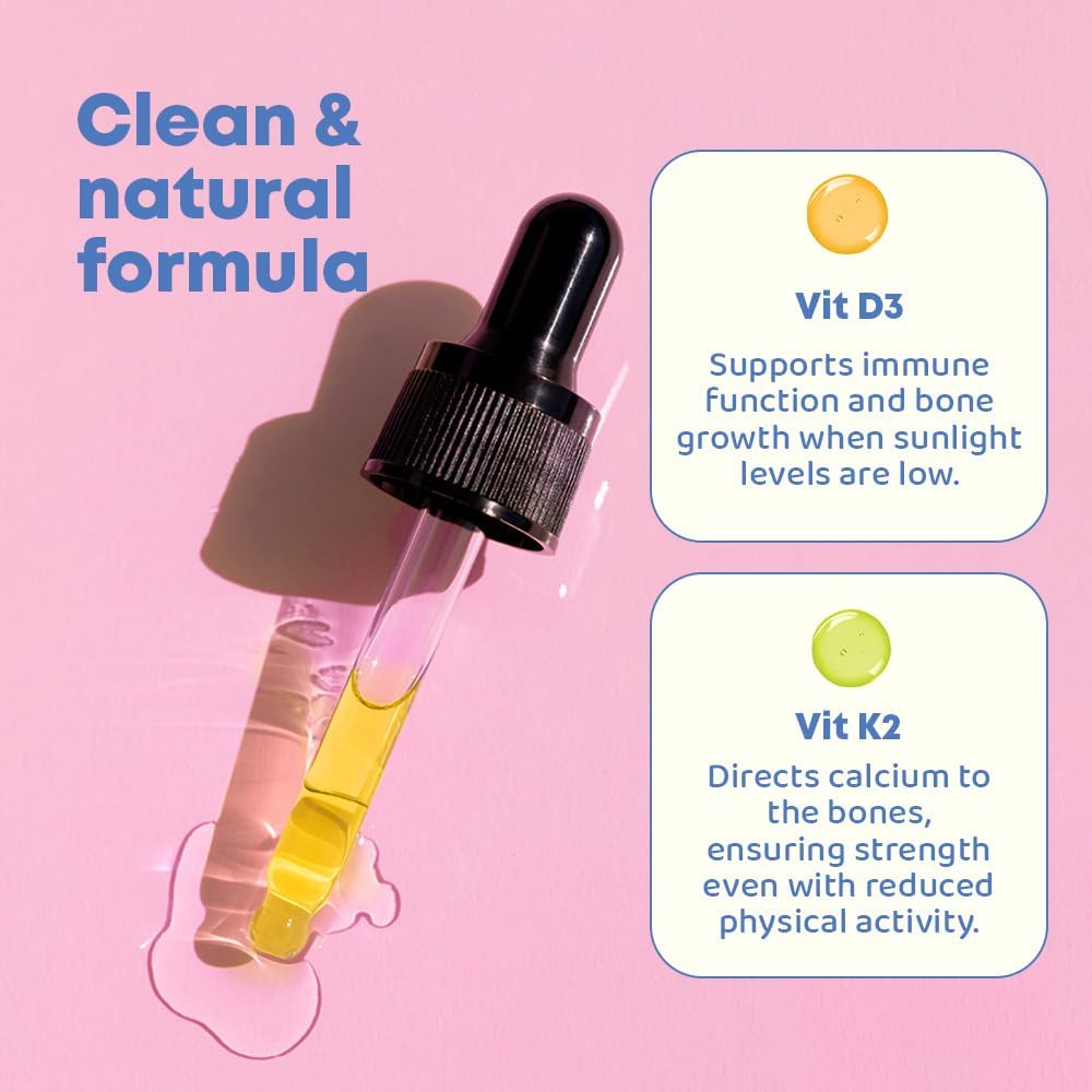 Kids Immunity Support Bundle: Vitamin D & Zinc Liquid Drops | JoySpring Natural Non-GMO Vegan Supplements for Health