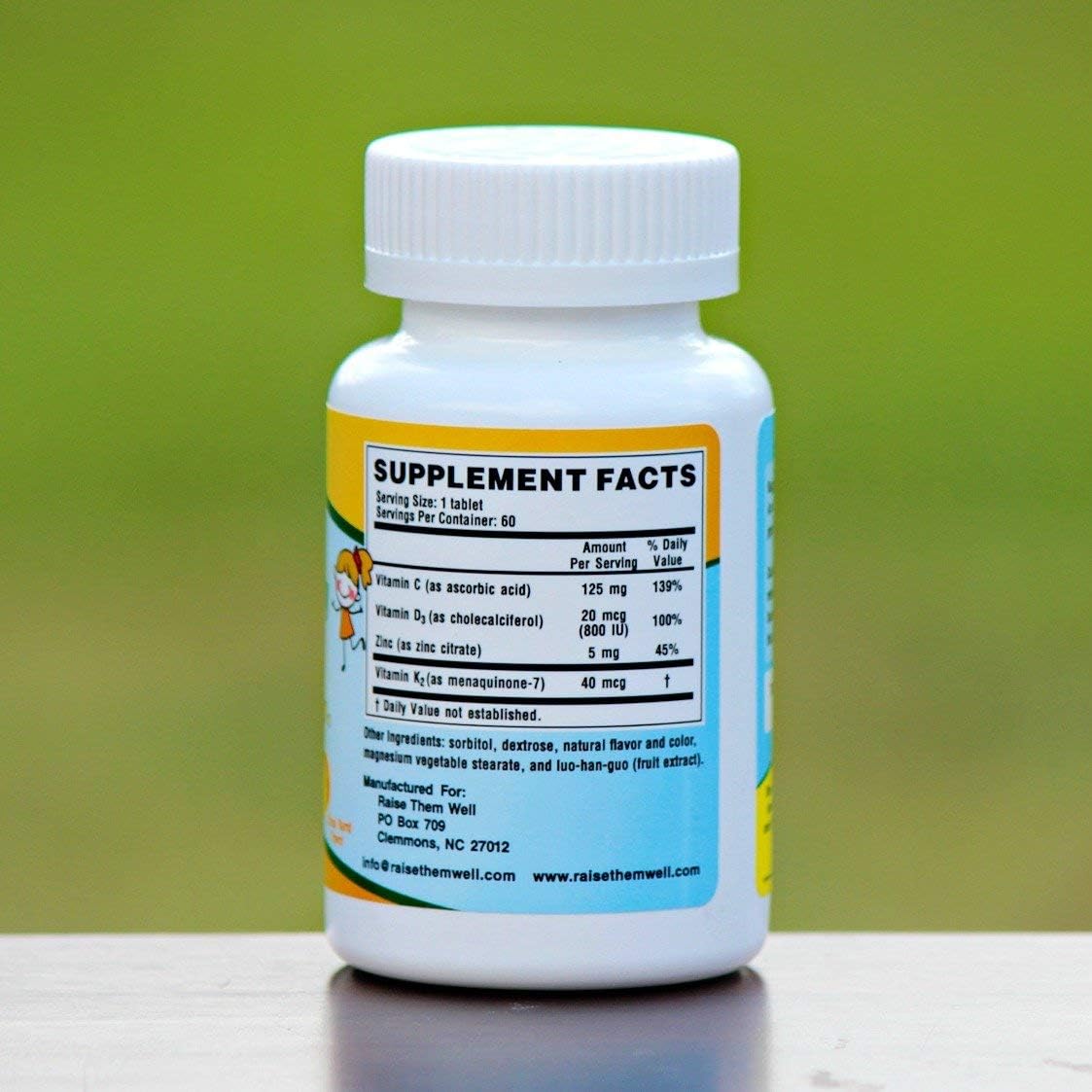 Kids Magnesium Powder with Probiotics and Vitamin C for Immune Health