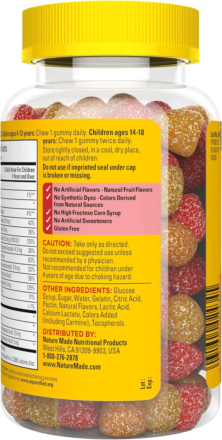 Kids Multivitamin Gummies with Omega-3 and Essential Nutrients for Children's Health, 70 Gummies