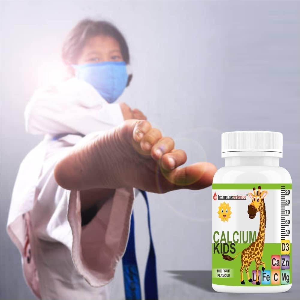Kids Multivitamin Supplement with Calcium, Vitamin D3, Magnesium, Zinc, Vitamin C, L-lysine - Supports Strong Bones, Immunity, Growth & Development - 480 Tablets