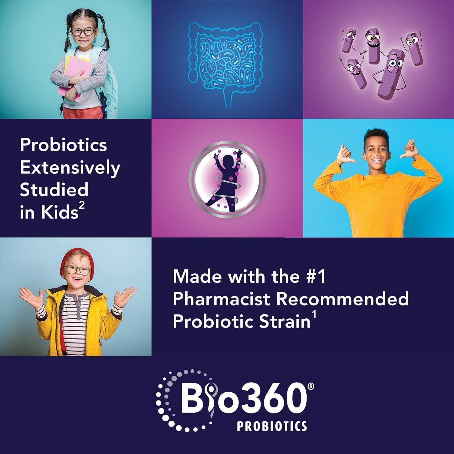 Kids Probiotic Chewables with 15 Strains & 5 Billion CFU for Brain, Immune & Digestive Health - Organic Prebiotics for Gut & Constipation - Mixed Berry Flavor - 30 Count