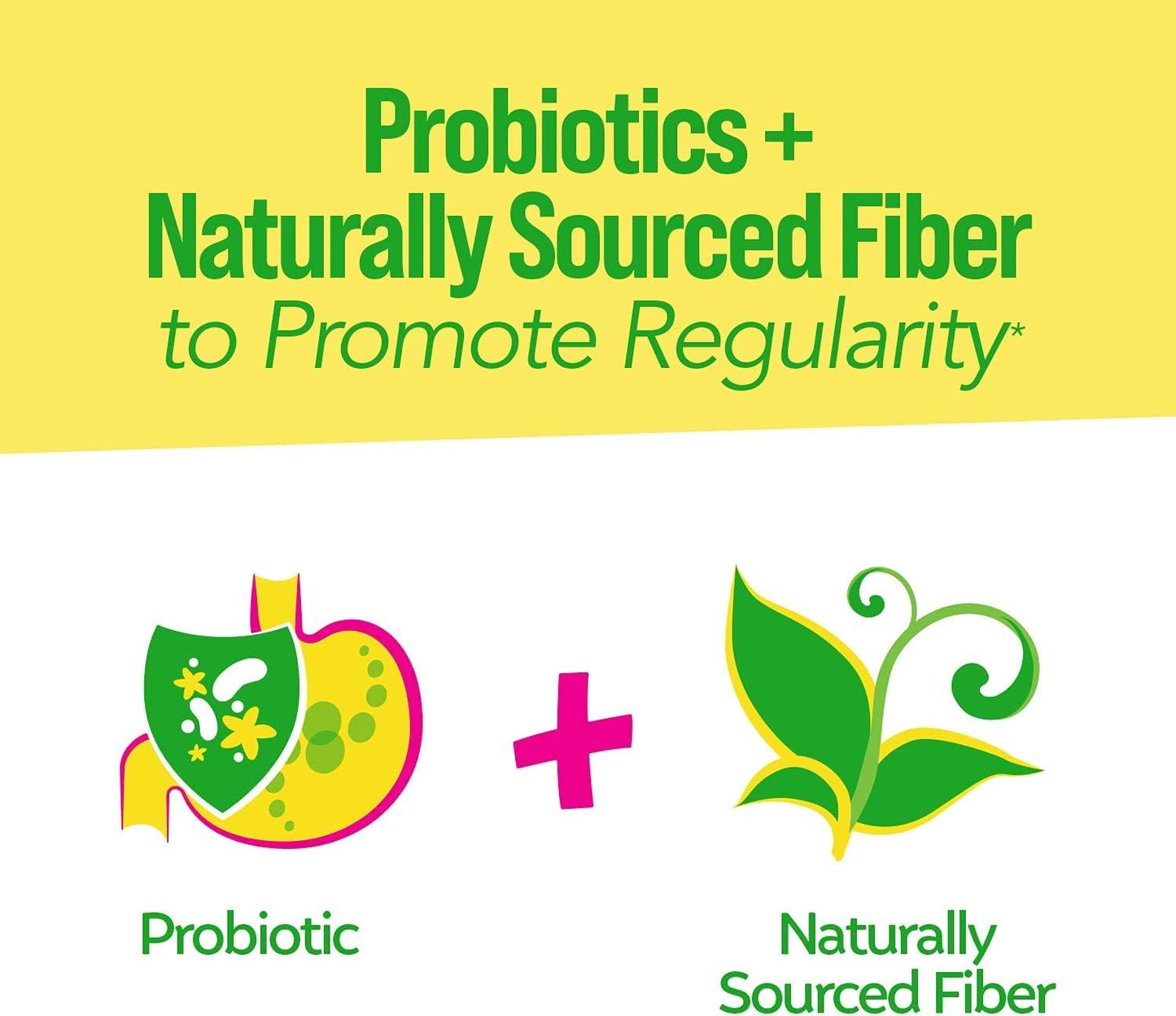 Kids Probiotic & Fiber Supplement for Digestive Regularity - Supports Kids' Gut Health Naturally - 24 Single Packets