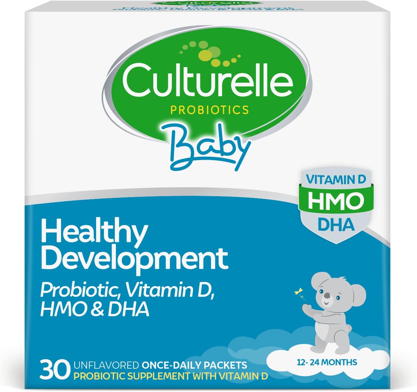 Kids Probiotic & Vitamin D Packets for Healthy Immune & Digestive System Development, Gluten Free, Non-GMO - 30 Count