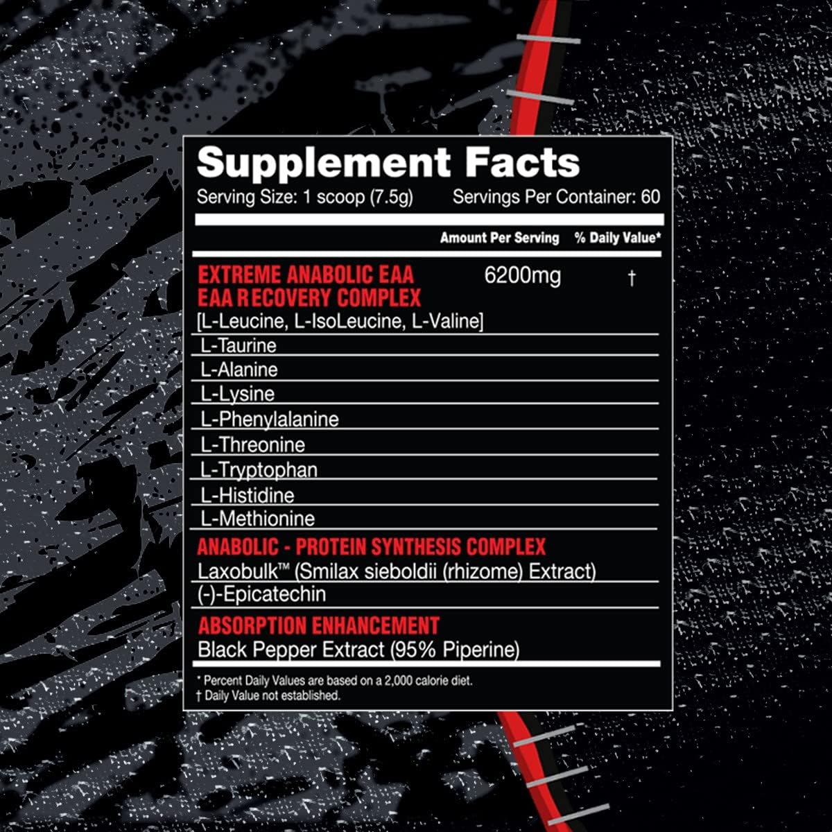 KILLER LABZ Brute EAA BCAA Blend | 6g Amino Acids for Recovery & Muscle Growth 60 Servings (Sour Gummy Worms)