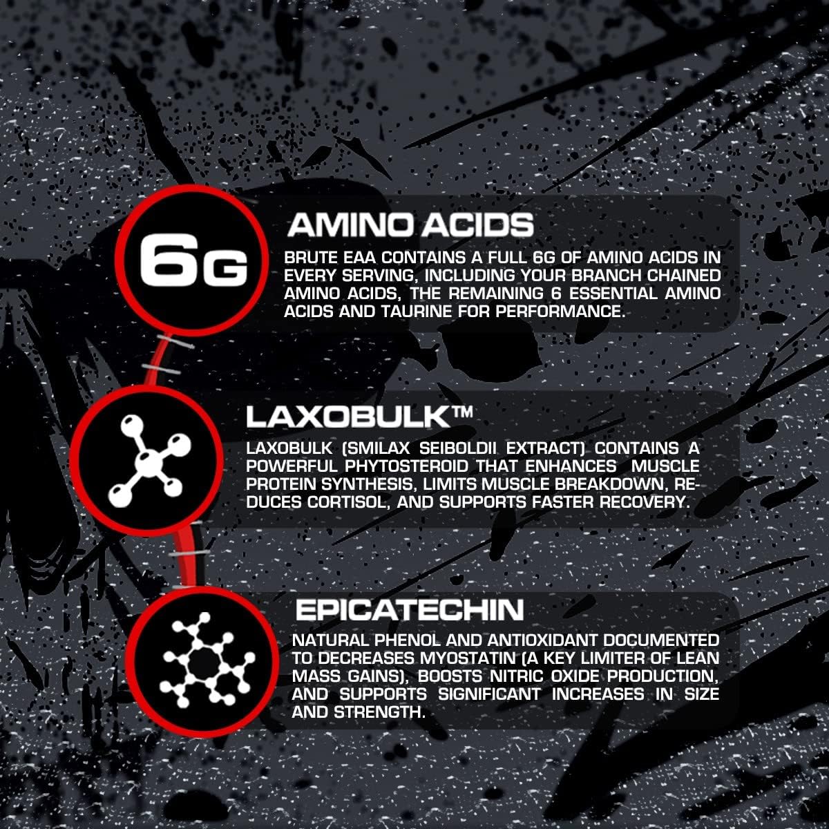 KILLER LABZ Brute EAA BCAA Blend | 6g Amino Acids for Recovery & Muscle Growth 60 Servings (Sour Gummy Worms)