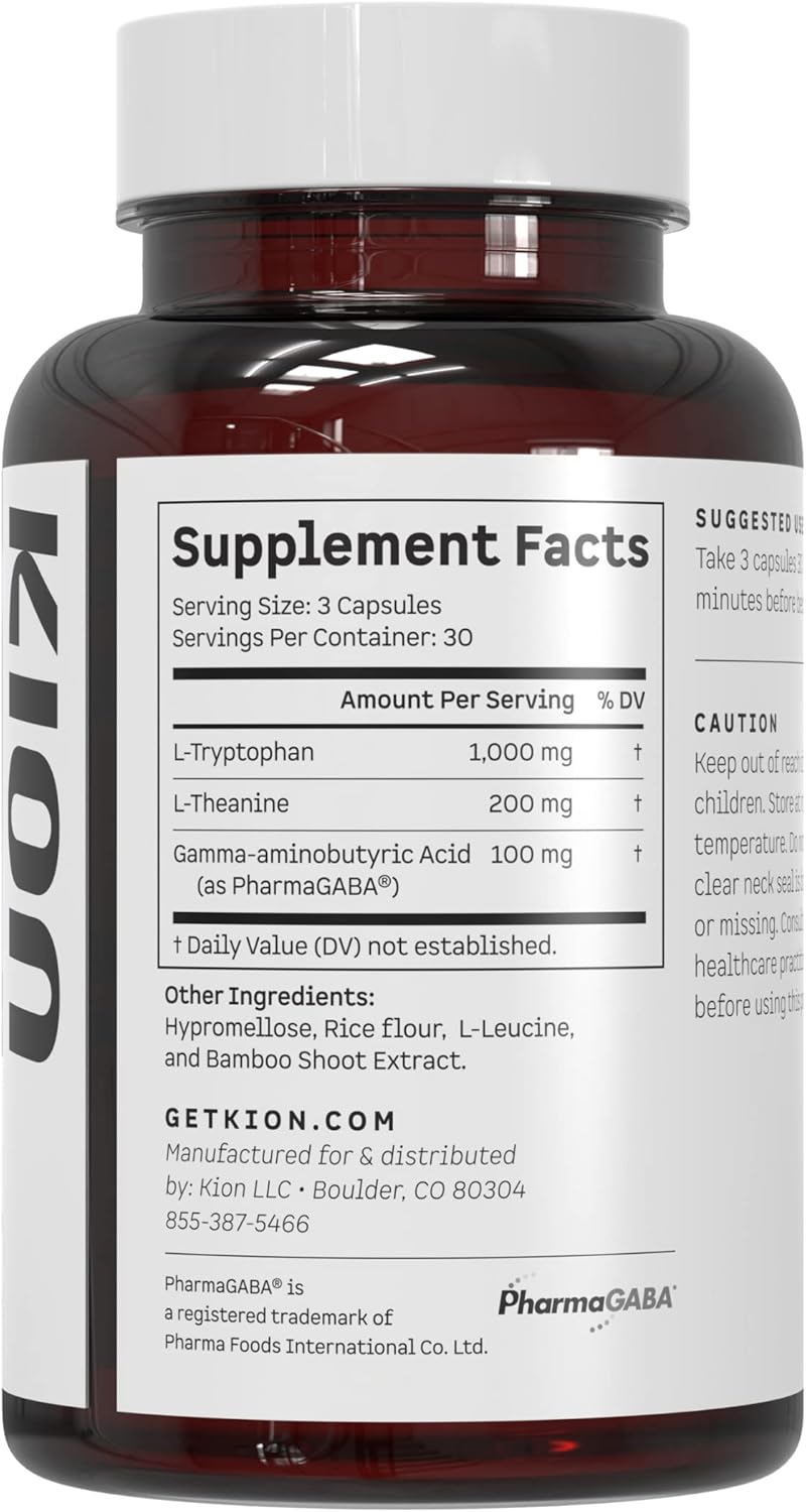 Kion Sleep Supplement | Promotes Fast Sleep Onset, Sustained Sleep, and Enhances Sleep Quality | Amino Acid Formula | 30 Servings