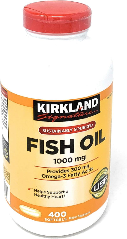 Kirkland Signature Fish Oil Concentrate Softgels - 800 Count, 1000mg with Omega-3 Fatty Acids