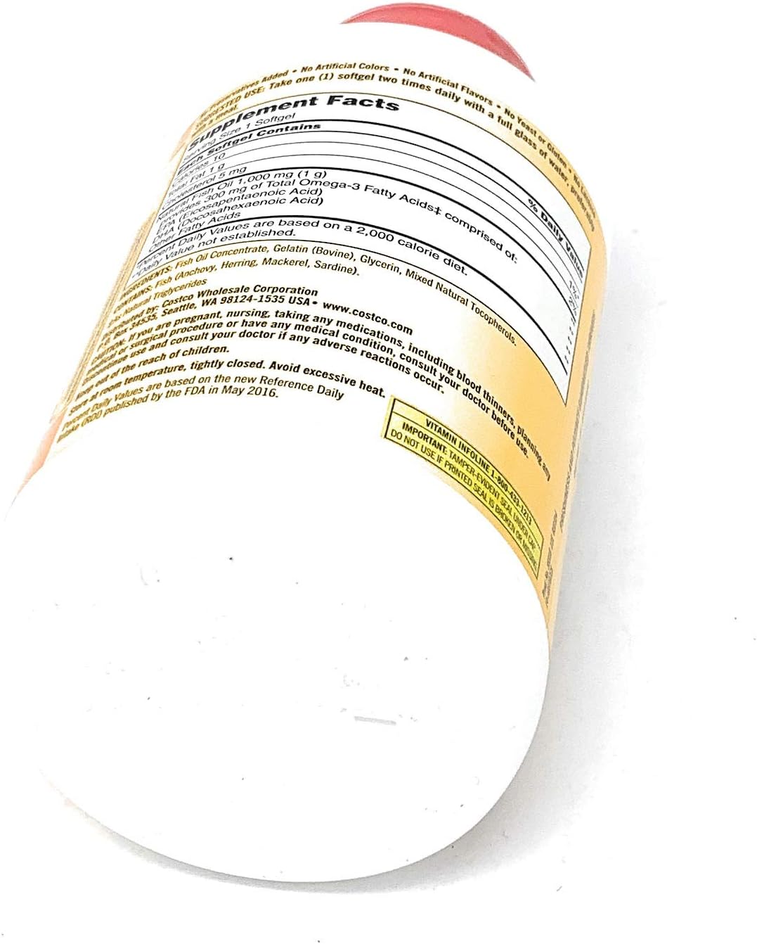 Kirkland Signature Fish Oil Concentrate Softgels - 800 Count, 1000mg with Omega-3 Fatty Acids