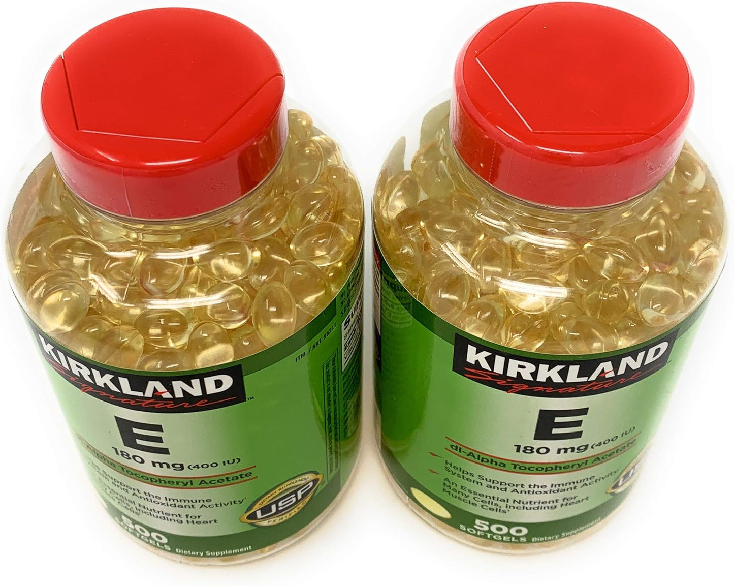 Kirkland Signature Vitamin E Softgels 400 IU, 500 Count - 2 Pack