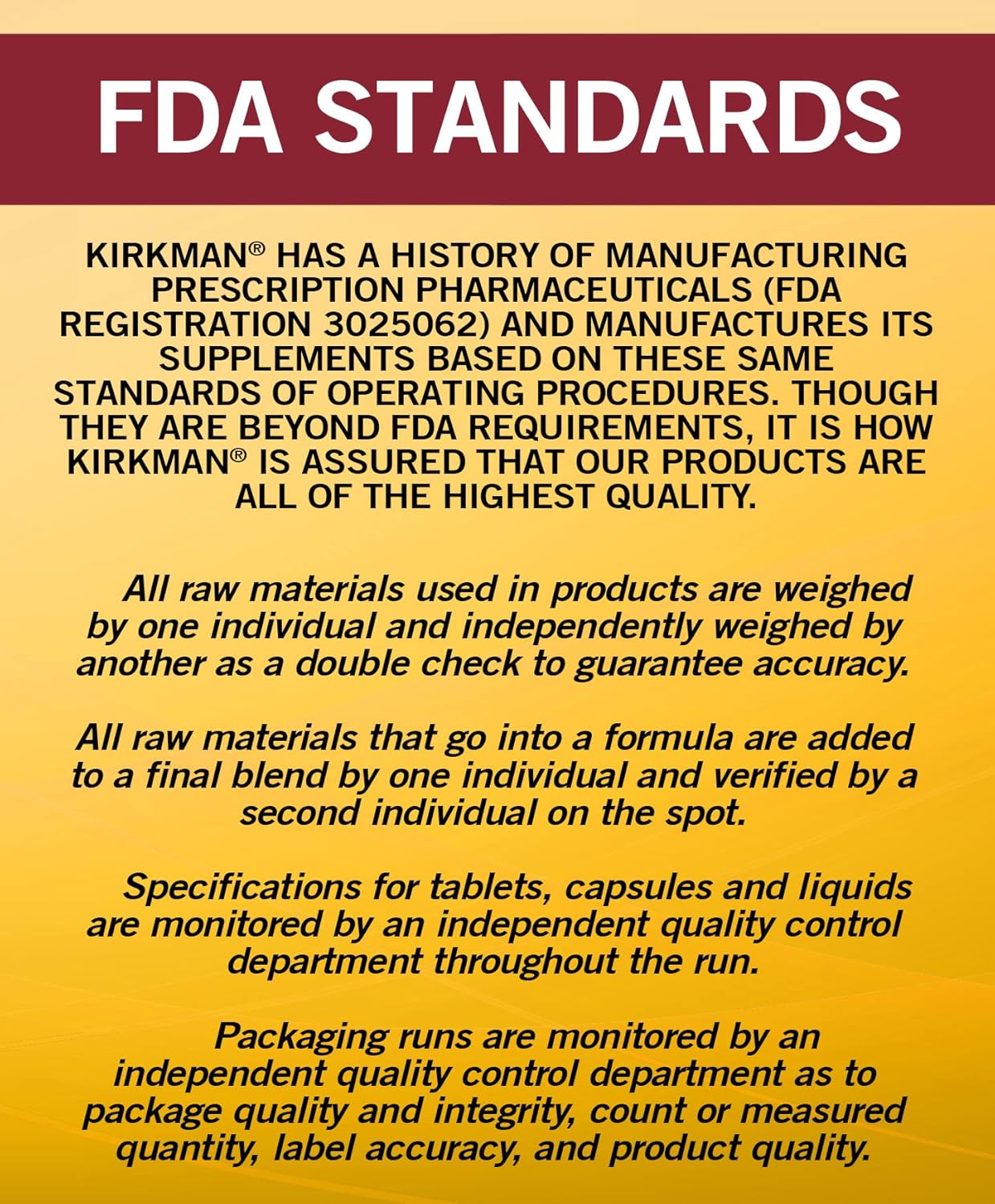 Kirkman Advanced Adult Multivitamin & Mineral Capsules - 180 Count - Broad Spectrum Supplement with 5-MTHF for Cell Turnover Support