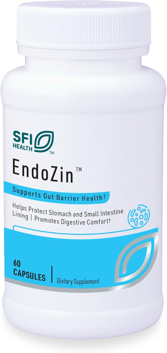 Klaire Labs Endozin Capsules - Zinc Carnosine Complex with L-Glutamine for Intestinal Barrier Support