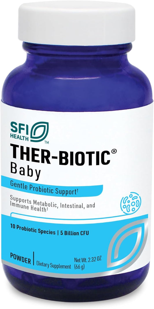 Klaire Labs SFI Health Ther-Biotic Baby - Probiotic Powder for Kids, Infants & Toddlers - Supports Microbiome & Digestive Health - 120 Servings