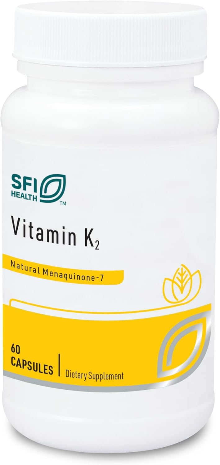 Klaire Labs Vitamin K2-50 mcg MK-7, Non-GMO, Gluten-Free, Dairy-Free (60 Caps)