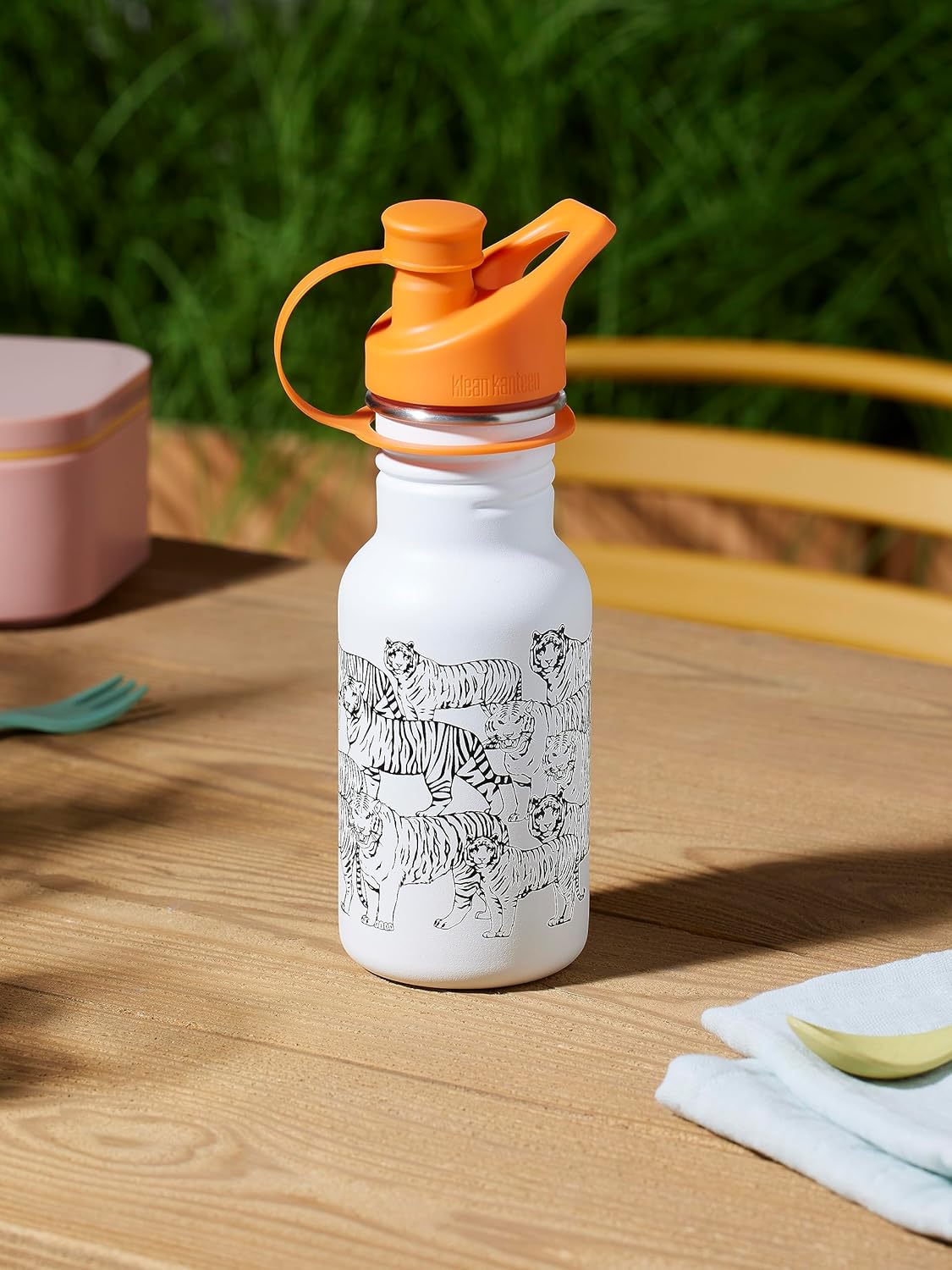 Klean Kanteen Kids 12oz Classic Narrow Bottle with Sport Cap - BPA-Free Stainless Steel, Leak-Proof Design