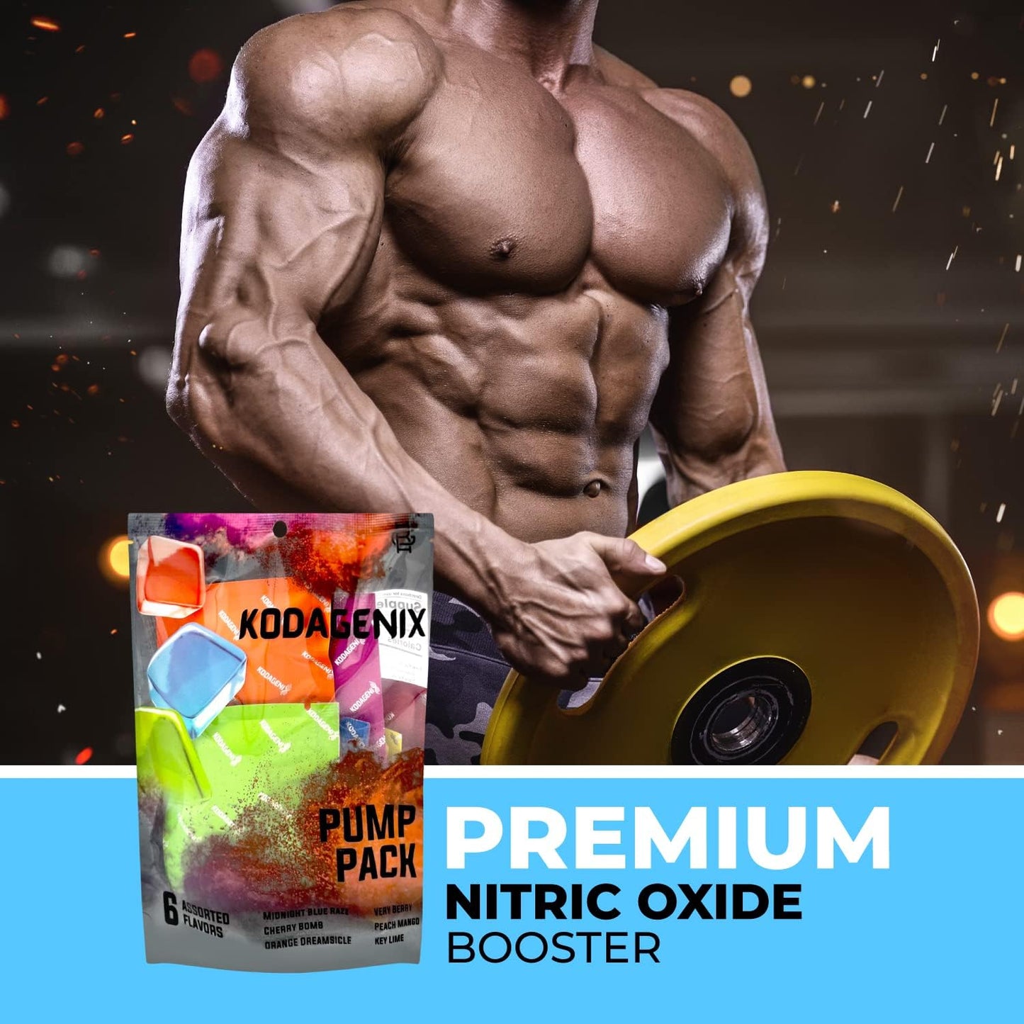 Kodagenix PreWorkout Gummies Variety Pack - 6 Flavors, 5g per Serving - Creatine, Citrulline, Arginine, Agmatine, Huperzine - Energy Boost for Bodybuilders and Athletes