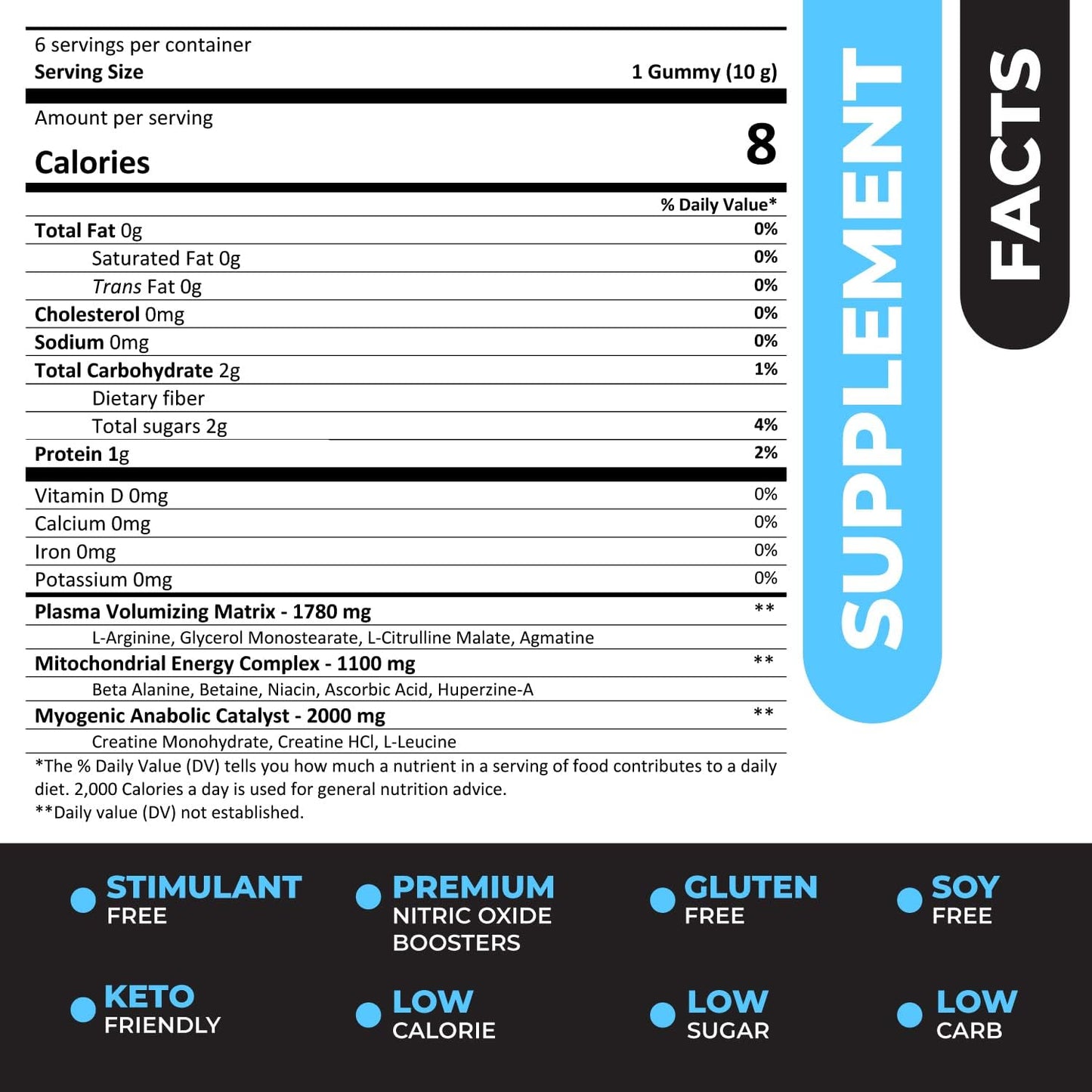 Kodagenix PreWorkout Gummies Variety Pack - 6 Flavors, 5g per Serving - Creatine, Citrulline, Arginine, Agmatine, Huperzine - Energy Boost for Bodybuilders and Athletes