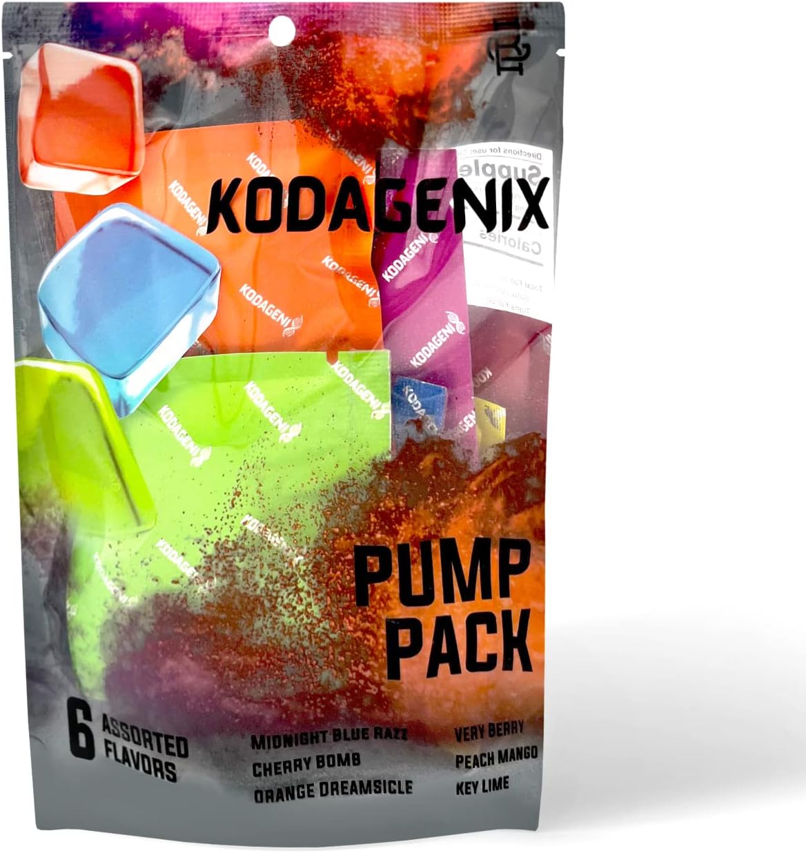 Kodagenix PreWorkout Gummies Variety Pack - 6 Flavors, 5g per Serving - Creatine, Citrulline, Arginine, Agmatine, Huperzine - Energy Boost for Bodybuilders and Athletes