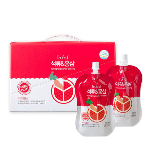 Korean Beauty Juice Pack with Pomegranate & Red Ginseng for Boosting Blood Circulation - 80ml x 15