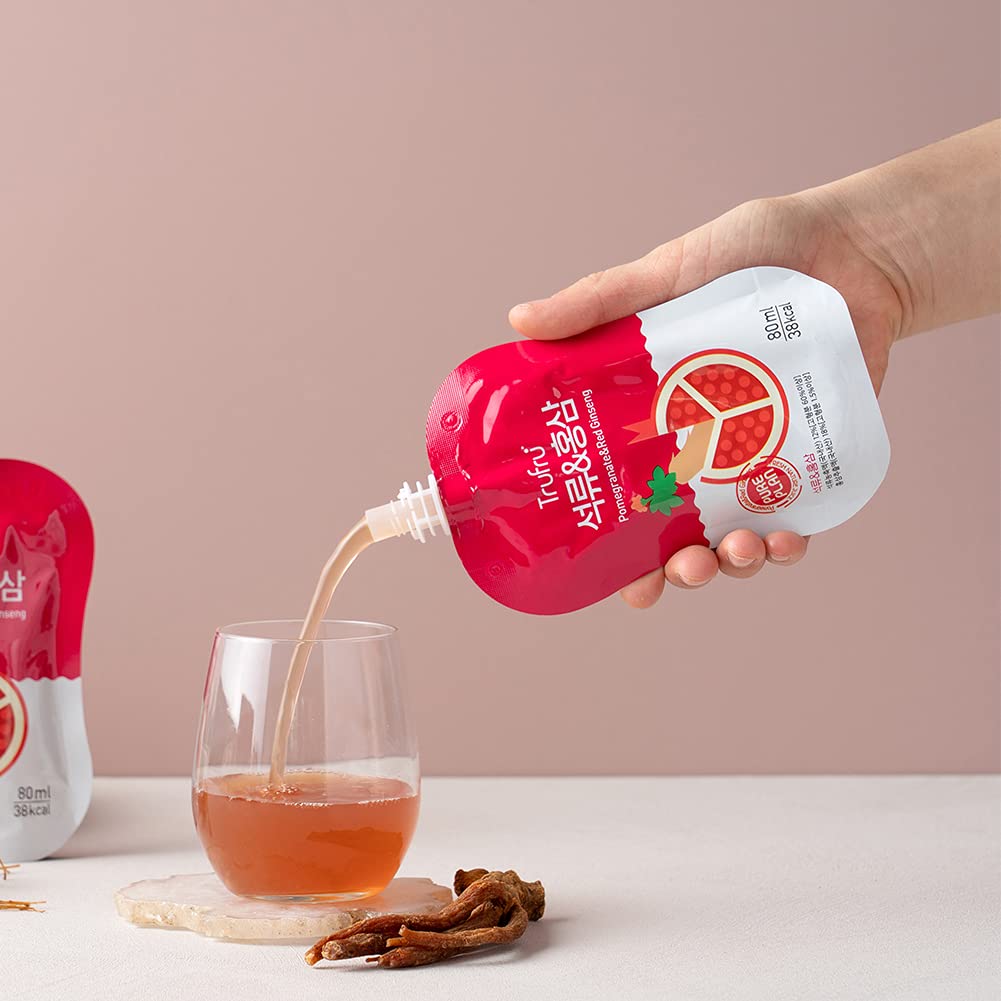 Korean Beauty Juice Pack with Pomegranate & Red Ginseng for Boosting Blood Circulation - 80ml x 15