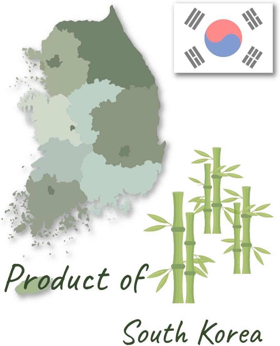 Korean Dried Bamboo Leaf Tea - 4oz Supplement for Hair, Skin, Nails - High in Silica & Vitamin Dietary Fiber - Adderenity Brand