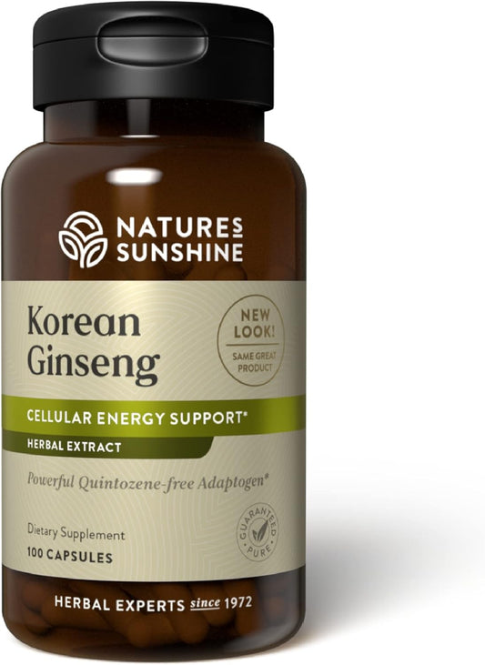 Korean Ginseng Capsules - 100 Count - by Nature's Sunshine