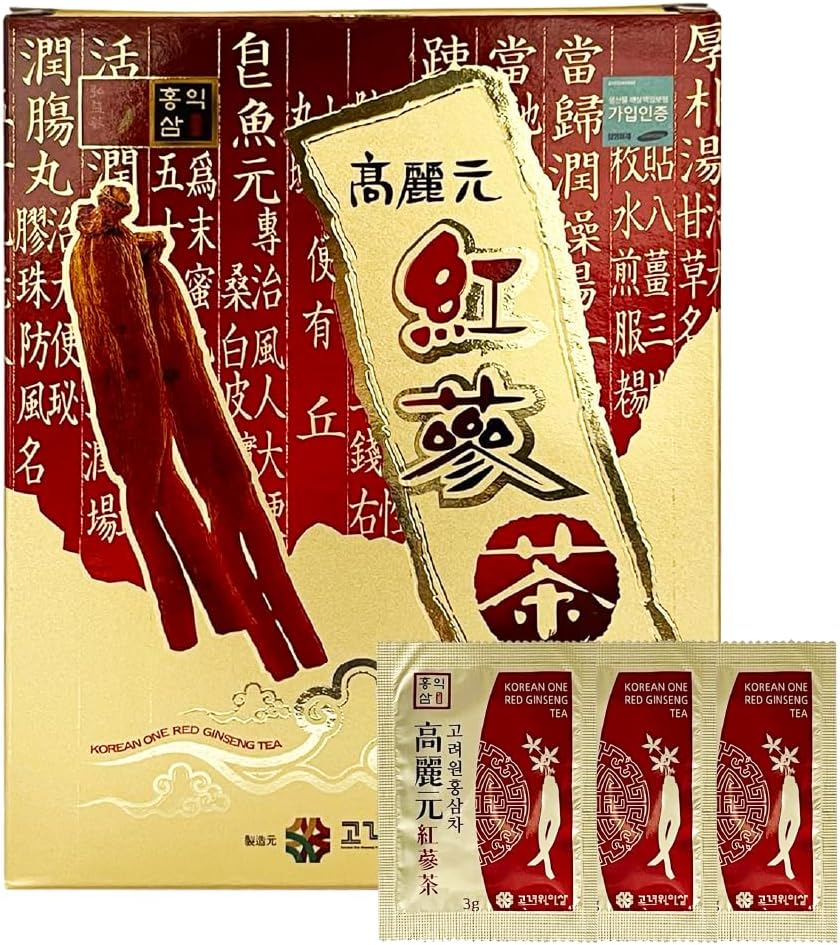 Korean Red Ginseng Tea Granules 50T - Premium Extract for Health and Wellness