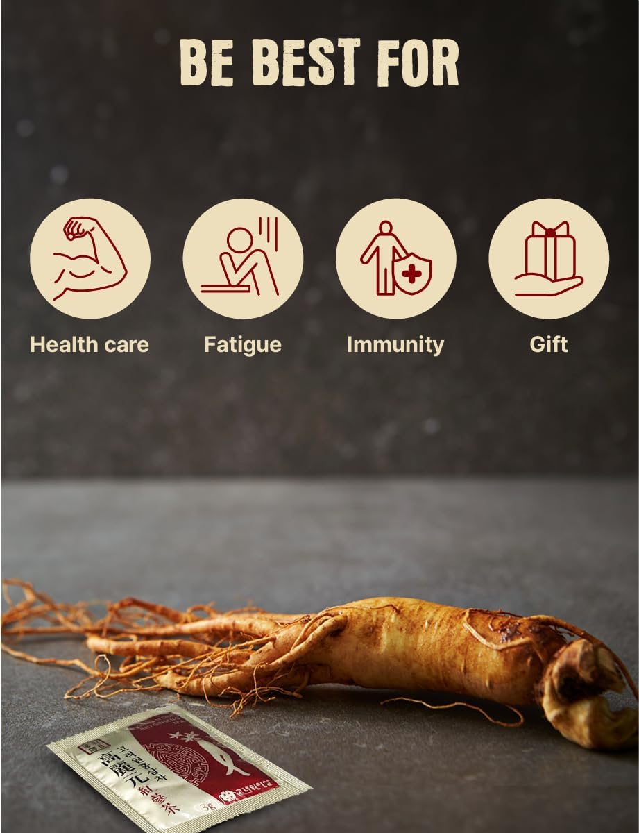 Korean Red Ginseng Tea Granules 50T - Premium Extract for Health and Wellness