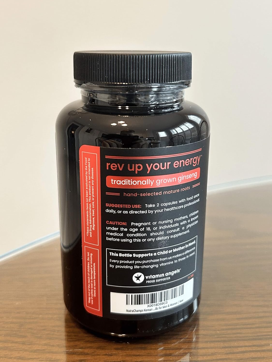 Korean Red Panax Ginseng Capsules - High-Strength Ginsenosides for Energy, Focus, Performance, Vitality & Immune Support - 120 Capsules