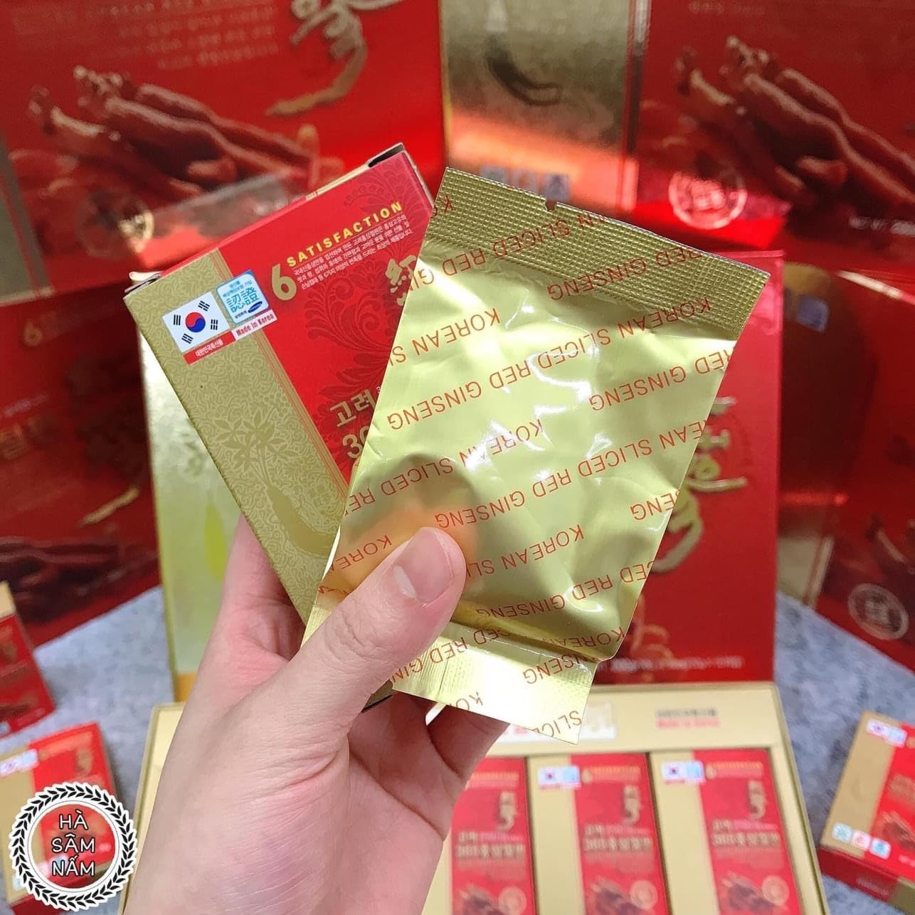 Korean Sliced Red Ginseng Roots with Honey 200g - 10 Packs of 20g - UBuy Shop Korea