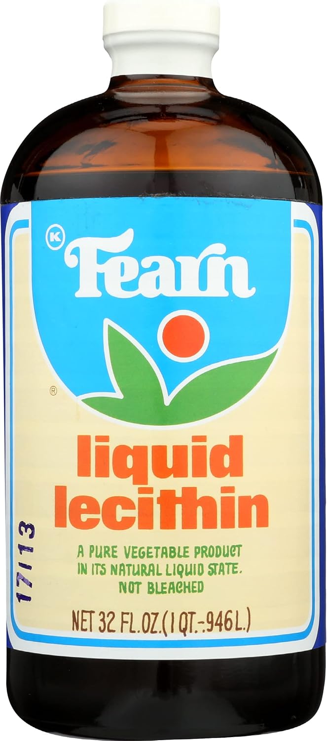 Kosher Fearn Liquid Lecithin - 32 fl oz - Single Pack - Non-GMO - Gluten-Free