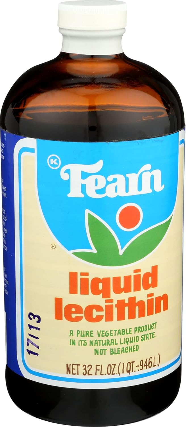 Kosher Fearn Liquid Lecithin - 32 fl oz - Single Pack - Non-GMO - Gluten-Free