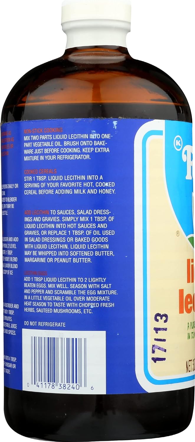 Kosher Fearn Liquid Lecithin - 32 fl oz - Single Pack - Non-GMO - Gluten-Free