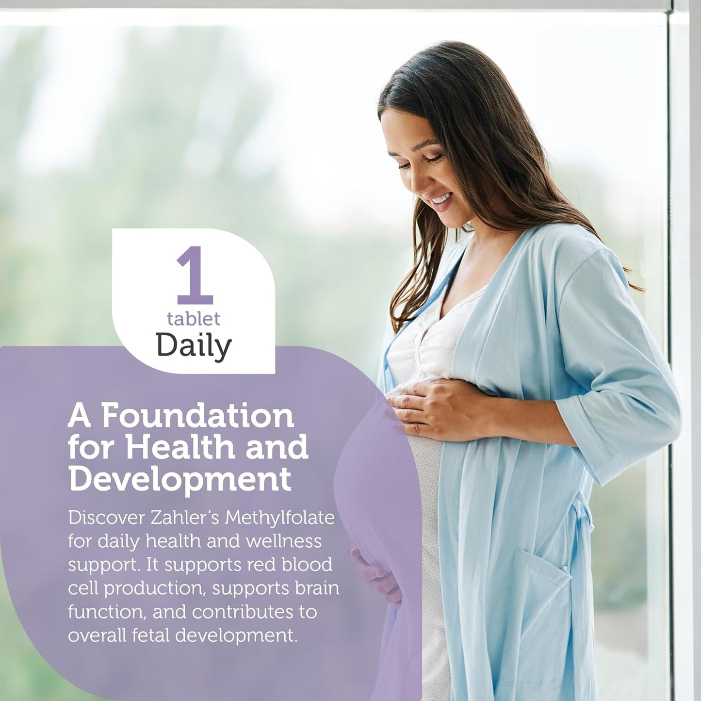 Kosher Non GMO Methyl Folate Supplement for Women - Supports Fetal Development & Genetic Health - 1000 mcg DFE L-Methylfolate - 60 Capsules