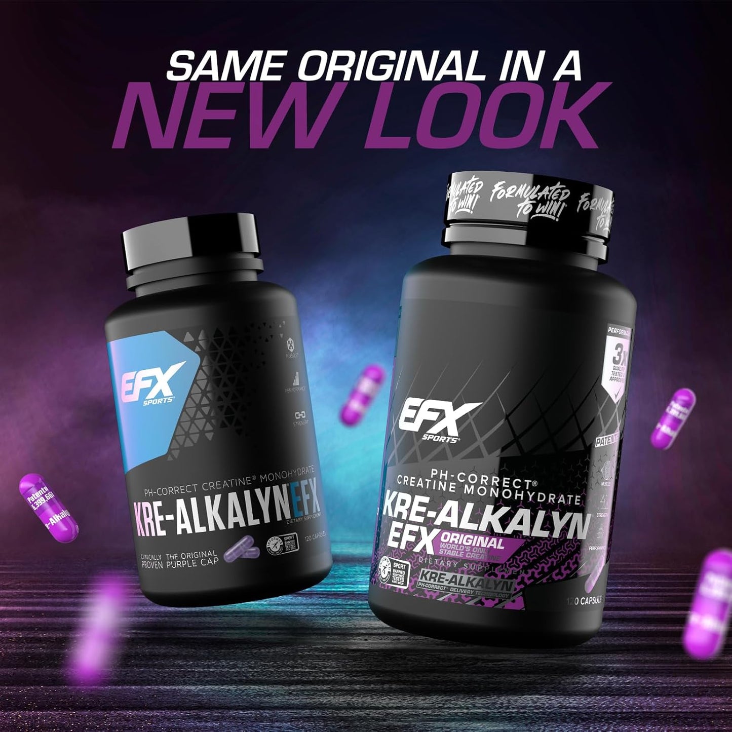 Kre-Alkalyn EFX Creatine Monohydrate Capsules | pH Balanced Supplement for Strength & Muscle Growth | 60 Servings