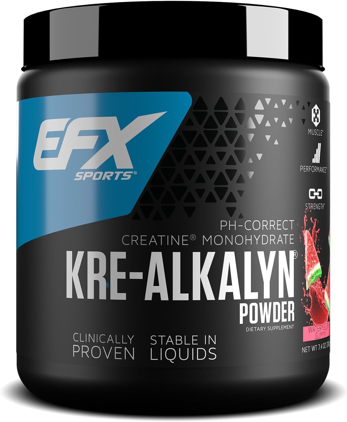 Kre-Alkalyn EFX Powder Supplement for Strength & Muscle Growth | pH Correct Creatine Monohydrate | 116 Servings (Watermelon Gummy)