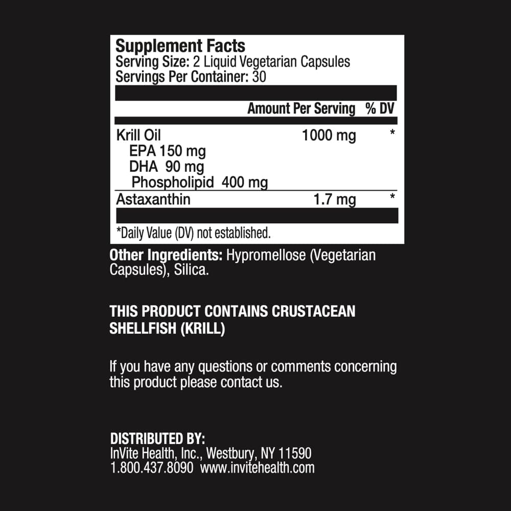 Krill Oil Advanced Supplement - Promotes Heart and Brain Health - Rich in EPA, DHA, Astaxanthin - 120 Capsules