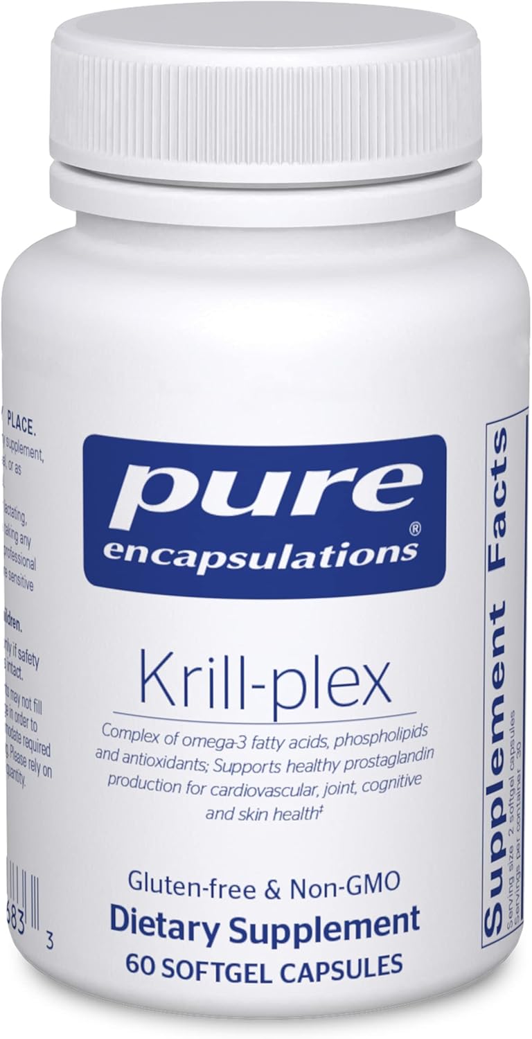 Krill-Plex Softgel Capsules | Promotes Menstrual Comfort, Heart & Joint Health, Cognitive Function, Skin Health | 60 Count