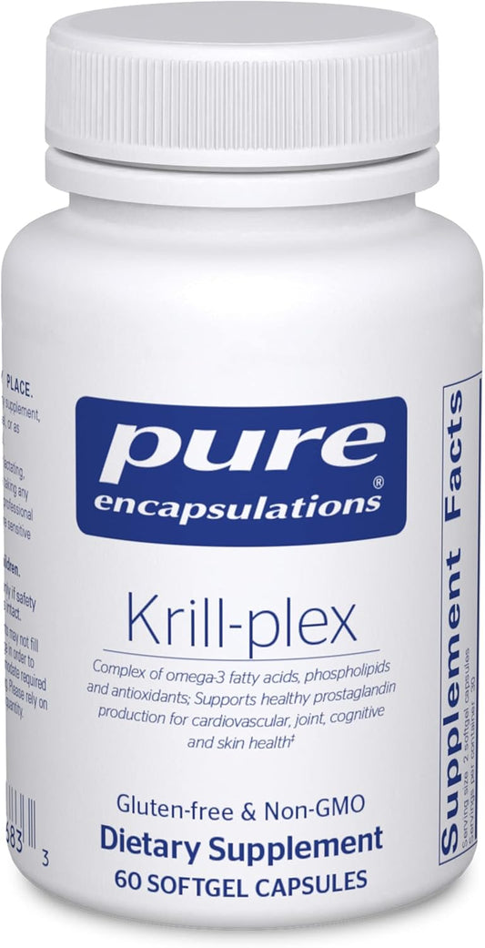 Krill-Plex Softgel Capsules | Promotes Menstrual Comfort, Heart & Joint Health, Cognitive Function, Skin Health | 60 Count